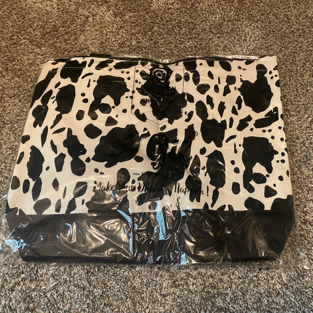 Black and White Cow Print Tote Bag